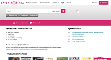 savonia.finna.fi skärmbild